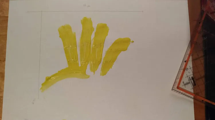 Finger painting of finger span